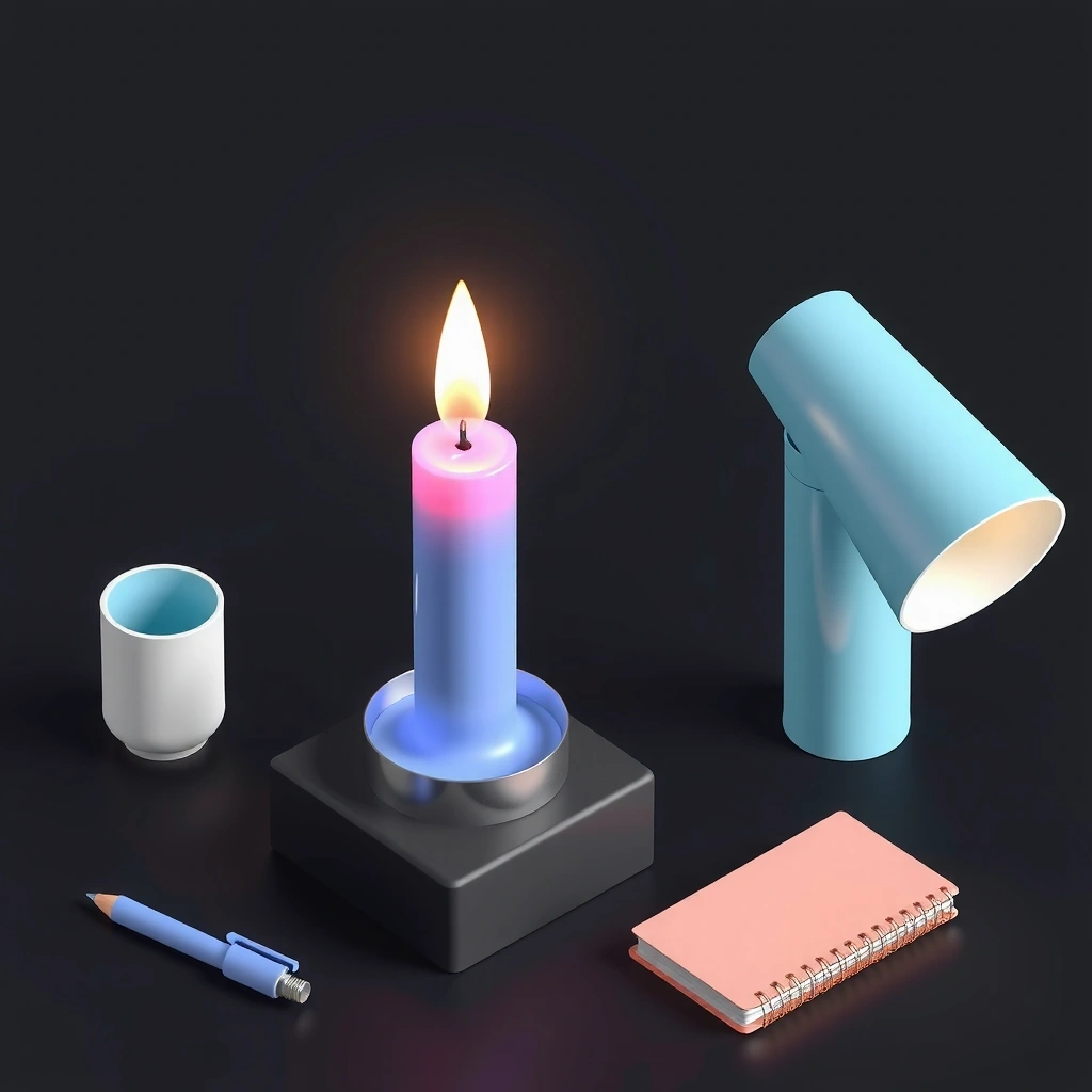Abstract candle flame visualization